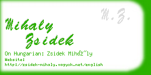 mihaly zsidek business card